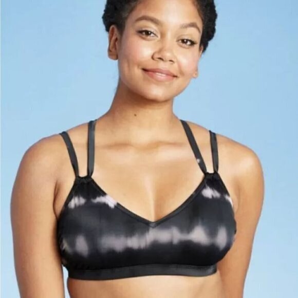 Women's Strappy Bralette Bikini Top All in Motion Black M NWTS SOLD OUT RARE HTF - Picture 3 of 12